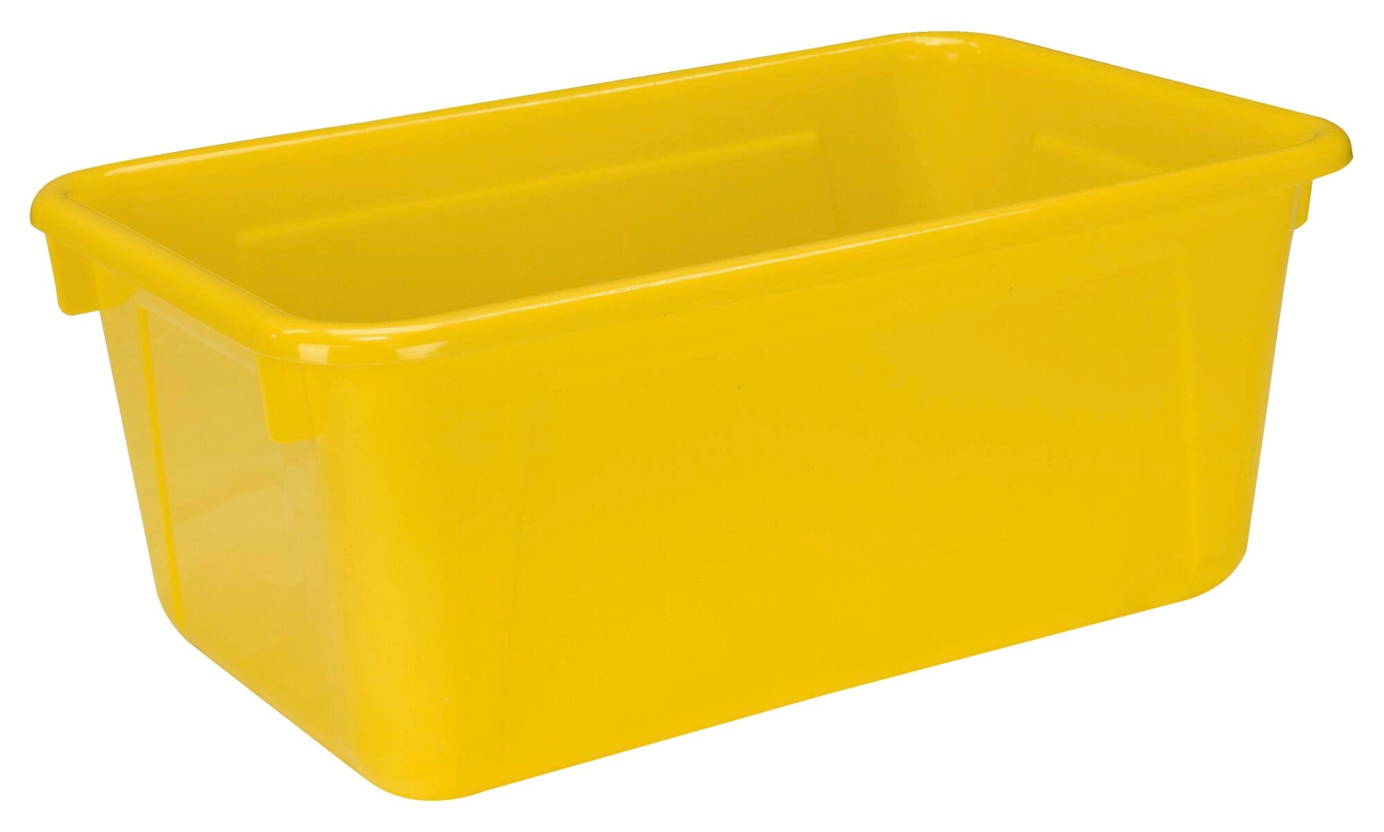 School Smart Storage Bin, 7-7/8 x 12-1/4 x 5-3/8 Inches, Yellow 081943